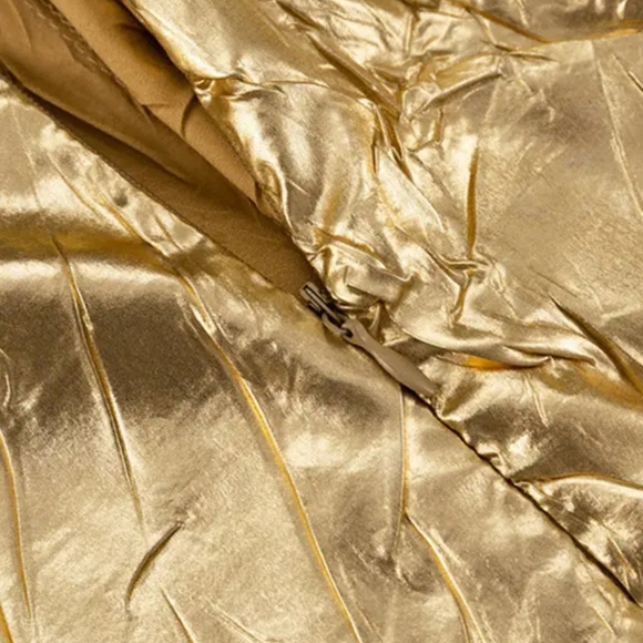 NWT Gold Midi Skirt - Picture 7 of 8